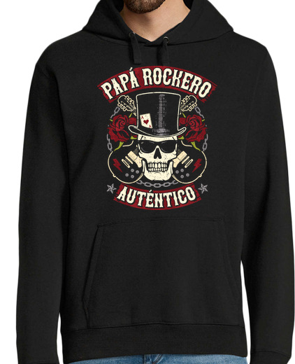 Sweat-shirt À Capuche Pour Homme papa à rocker