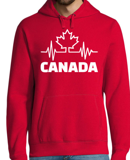 Sweat-shirt À Capuche Pour Homme battement de coeur du canada