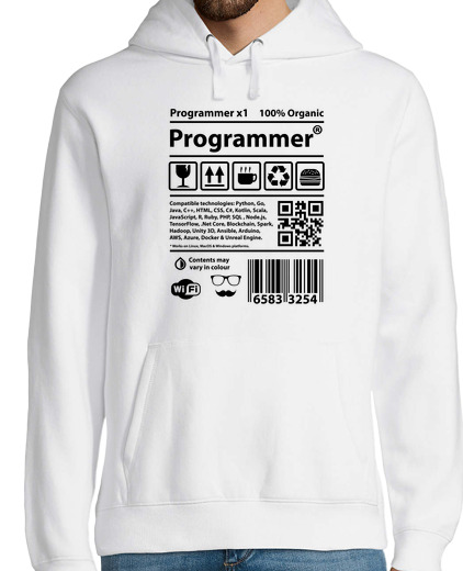 Sweat-shirt À Capuche Pour Homme programmeur