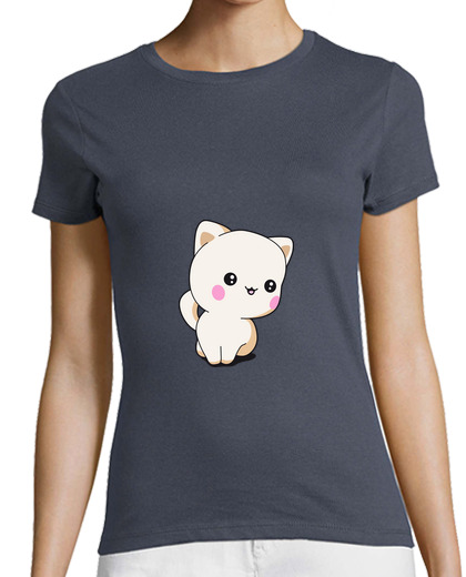 Image of funny kitten chibi women t-shirt