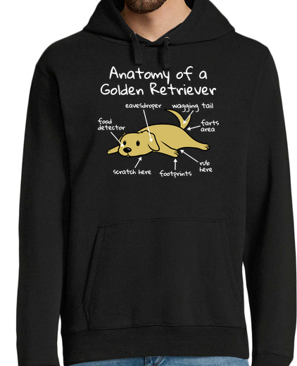 Sweat-shirt À Capuche Pour Homme l39anatomie d39un chien d39 gold en ret