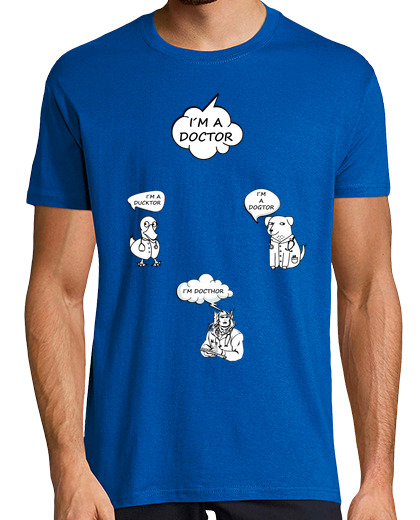 T-shirt uomo manica corta Medico-ducktor-Dogtor-docthor