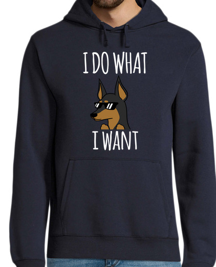 Sweat-shirt À Capuche Pour Homme pinscher miniature je fais ce que je ve