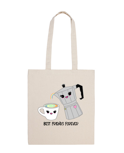 Bolsa Cafetera y taza kawaii BFF laTostadora