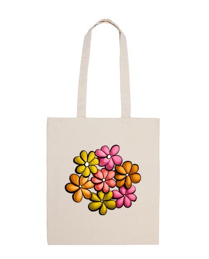 Image of Fun Colorful Cartoon Flowers In Spring