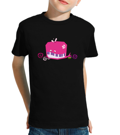 T-shirt bambino manica corta rosa balena