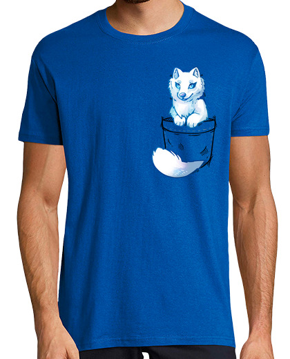 Image of pocket cute arctic fox - mens shirt