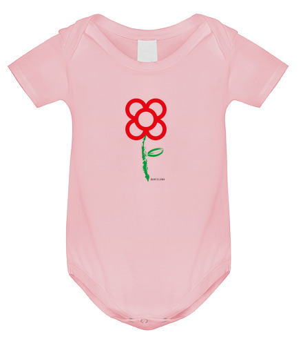 Body Bebé Flor Panot Barcelona Rojo laTostadora