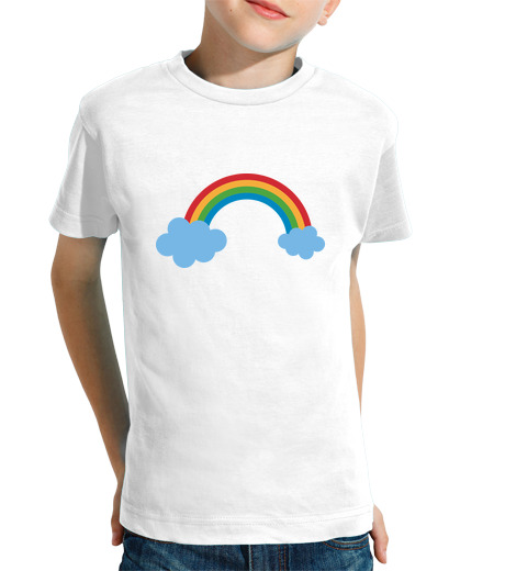 T-shirt bambino manica corta arcobaleno