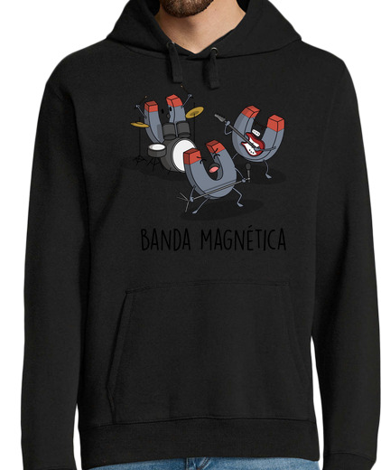 Sweat-shirt À Capuche Pour Homme bande magnétique