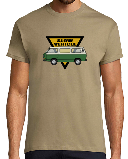 Image of green van slow man,
