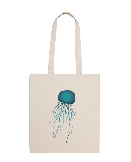 Image of cloth bag, natural color. basic jellyfish.