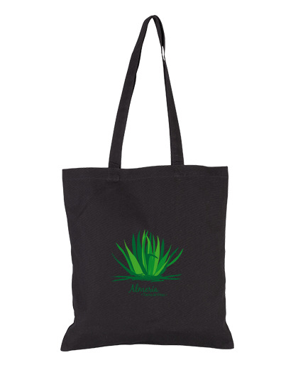 Image of cloth bag, black color. pita land.