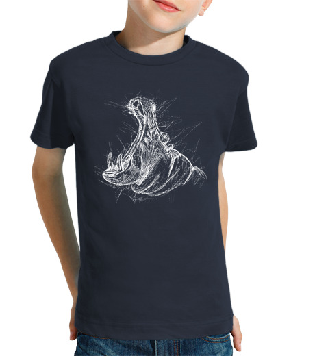 Tee Shirt Pour Enfant Manche Courte hippopotame