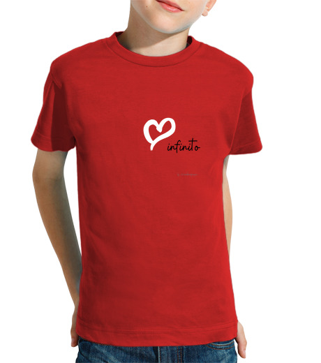 T-shirt bambino manica corta t-shirt bambini infinity amore , manica corta