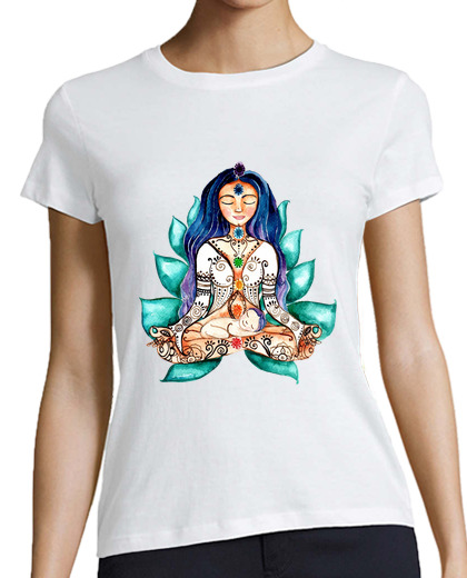 Image of goddess chakras woman short manga