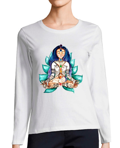 Image of goddess chakras woman long manga