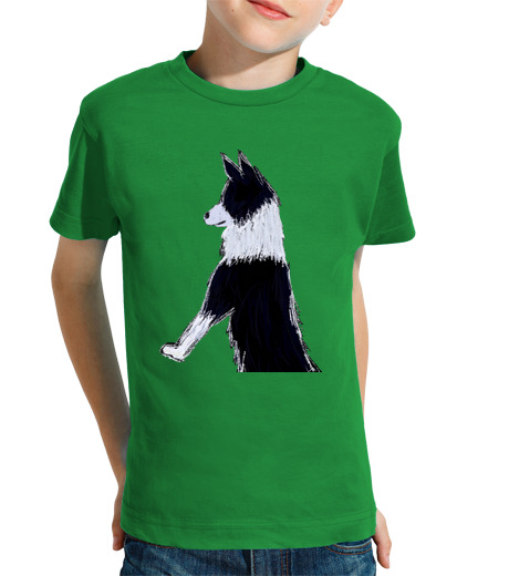 Tee Shirt Pour Enfant Manche Courte chemise border collie nmc