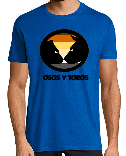 Image of bears and bulls flag short sleeves