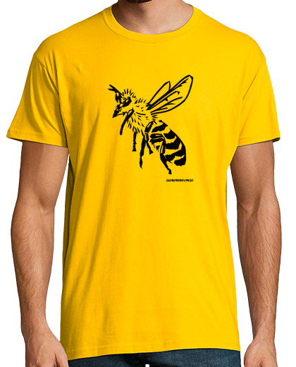 Tee Shirt Homme Manche Courte abeille homme noir