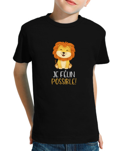 Tee Shirt Pour Enfant Manche Courte Je félin possible