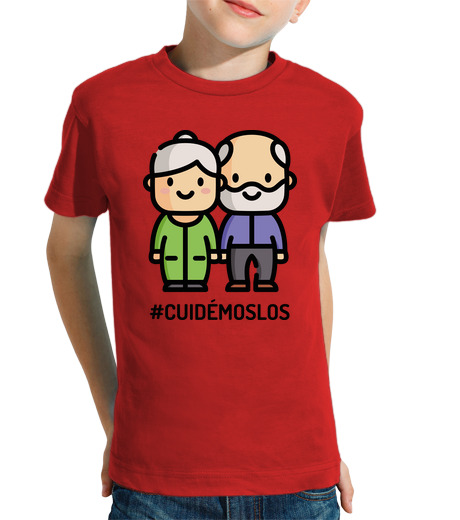 T-shirt bambino manica corta nonni covidi