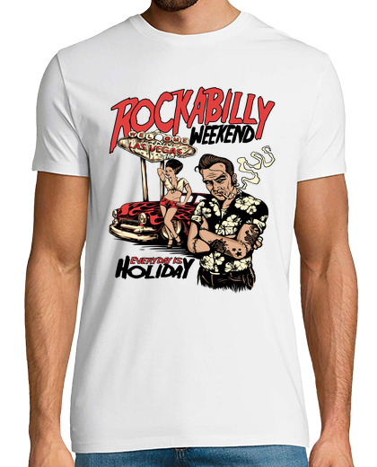 Image of rockabilly music pin up girl rockers vintage classic rock and roll las vegas t shirt