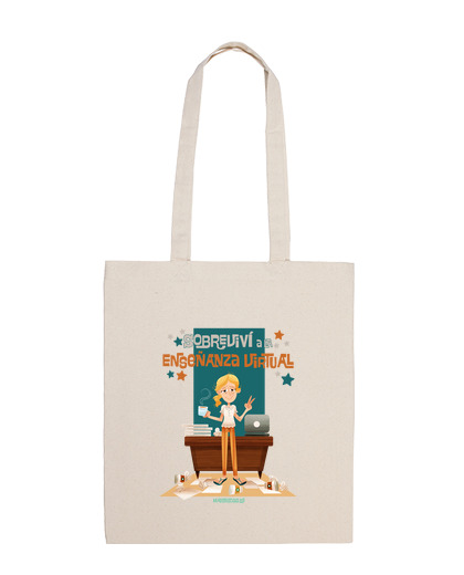 Image of i survived virtual teaching - tote bag