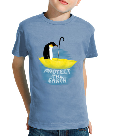 Tee Shirt Pour Enfant Manche Courte protéger les enfants de la terre