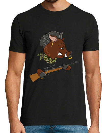 Image of wild boar on the hunt