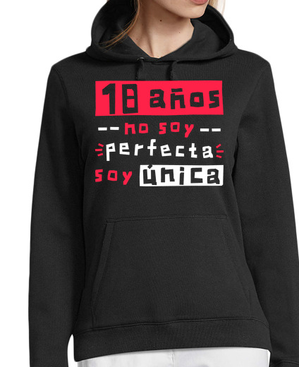 Sweat-shirt À Capuche Pour Femme 18 ans ne suis pas parfait je suis uniq