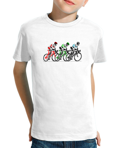 T-shirt bambino manica corta squadra di ciclisti