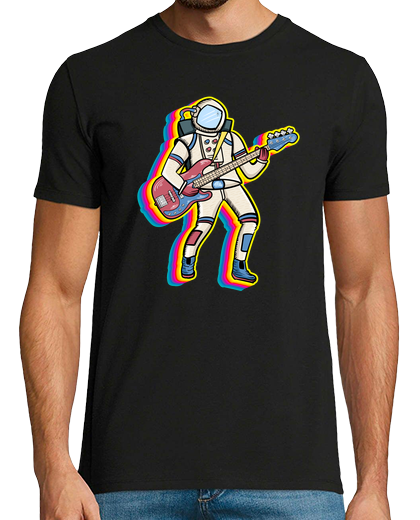 Image of bass player musician astronaut gift idea