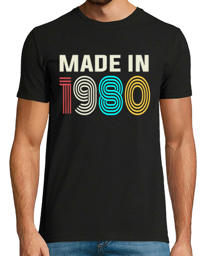 Image of made in 1980 retro vintage 80s t shirt
