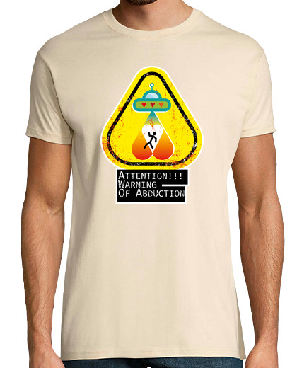 Image of man attention warning of abduction