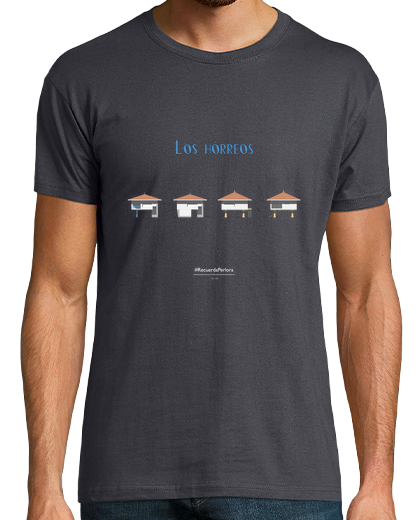 Image of man t-shirt - los hórreos dark background