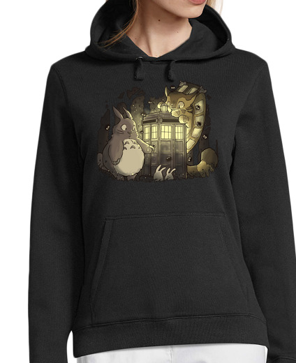 Sweat-shirt À Capuche Pour Femme tardis dans la forêt