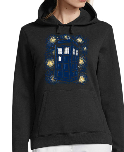 Sweat-shirt À Capuche Pour Femme tardis étoilé