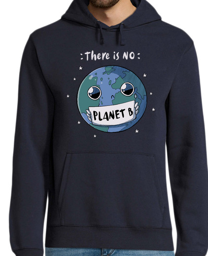 Sweat-shirt À Capuche Pour Homme pas de planète b