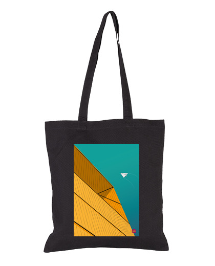 Image of turquoise sky. you can apply it on a natural or black cloth bag
