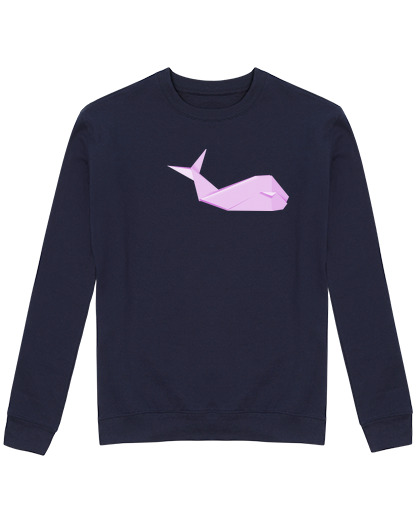 Sweat Unisexe baleine rose. appliquer à différentes couleurs de sweat à capuche et sweat-shirt.