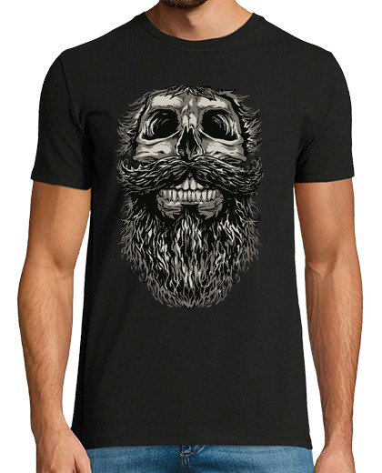 Image of skull skull hipster retro beard