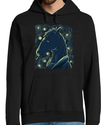 Sweat-shirt À Capuche Pour Homme cheval étoilé