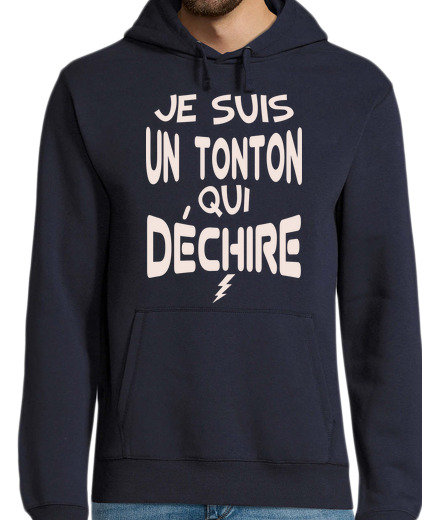 Sweat-shirt À Capuche Pour Homme tonton qui déchire