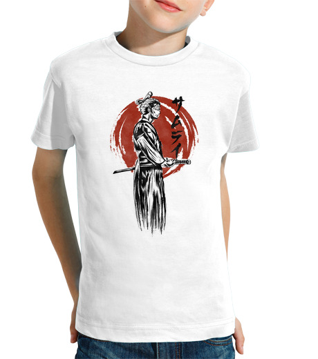 T-shirt bambino manica corta samurai giapponese ronin