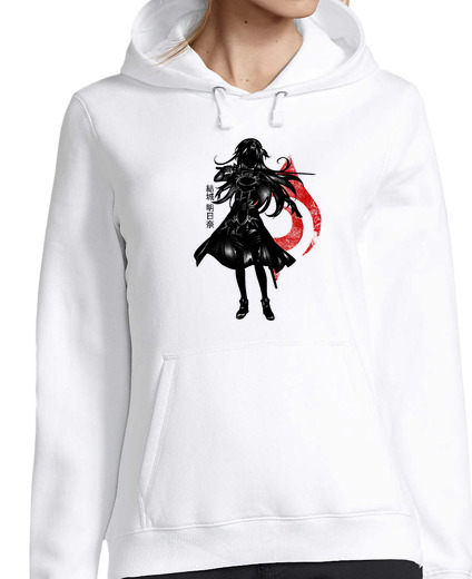 Sweat-shirt À Capuche Pour Femme asuna cramoisi