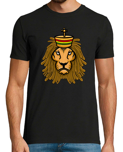 Image of reggae gift idea rasta t-shirt gift for jamaican lion of judah