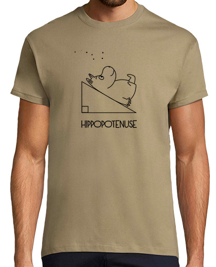 Image of hippopotenuse - man t-shirt basic man t-shirt - man t-shirt