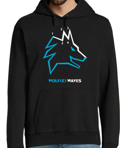 Sweat-shirt À Capuche Pour Homme Wolf waves