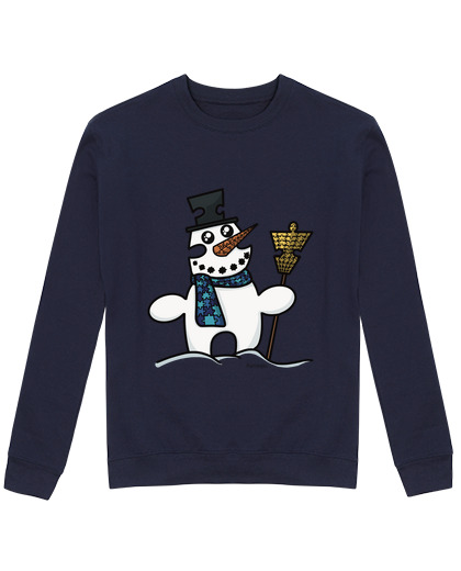 Sweat Unisexe puzzle de bonhomme de neige